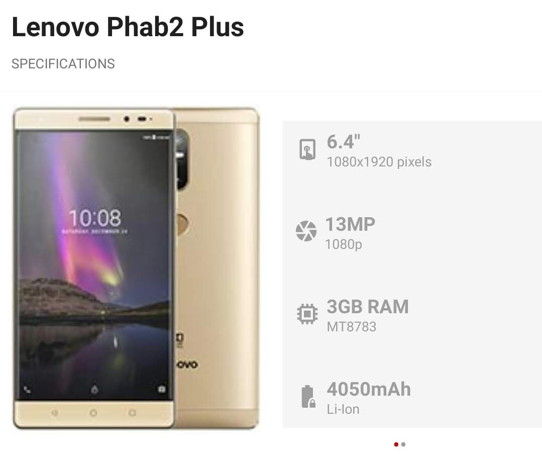 Lenovo Phab2 Plus for sale