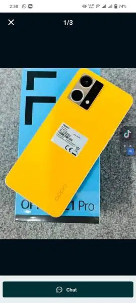 OPPO F 21 pro 8/128 GB for sale my WhatsApp number 0320=2807=874